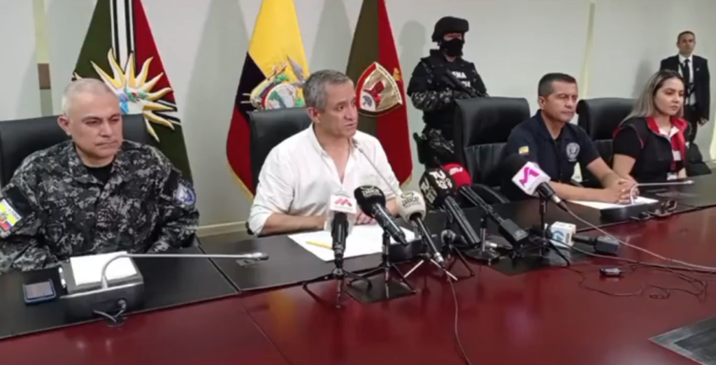 Ministro Patricio Carrillo | Rueda de prensa sobre motín en cárcel de Santo Domingo de los Tsáchilas