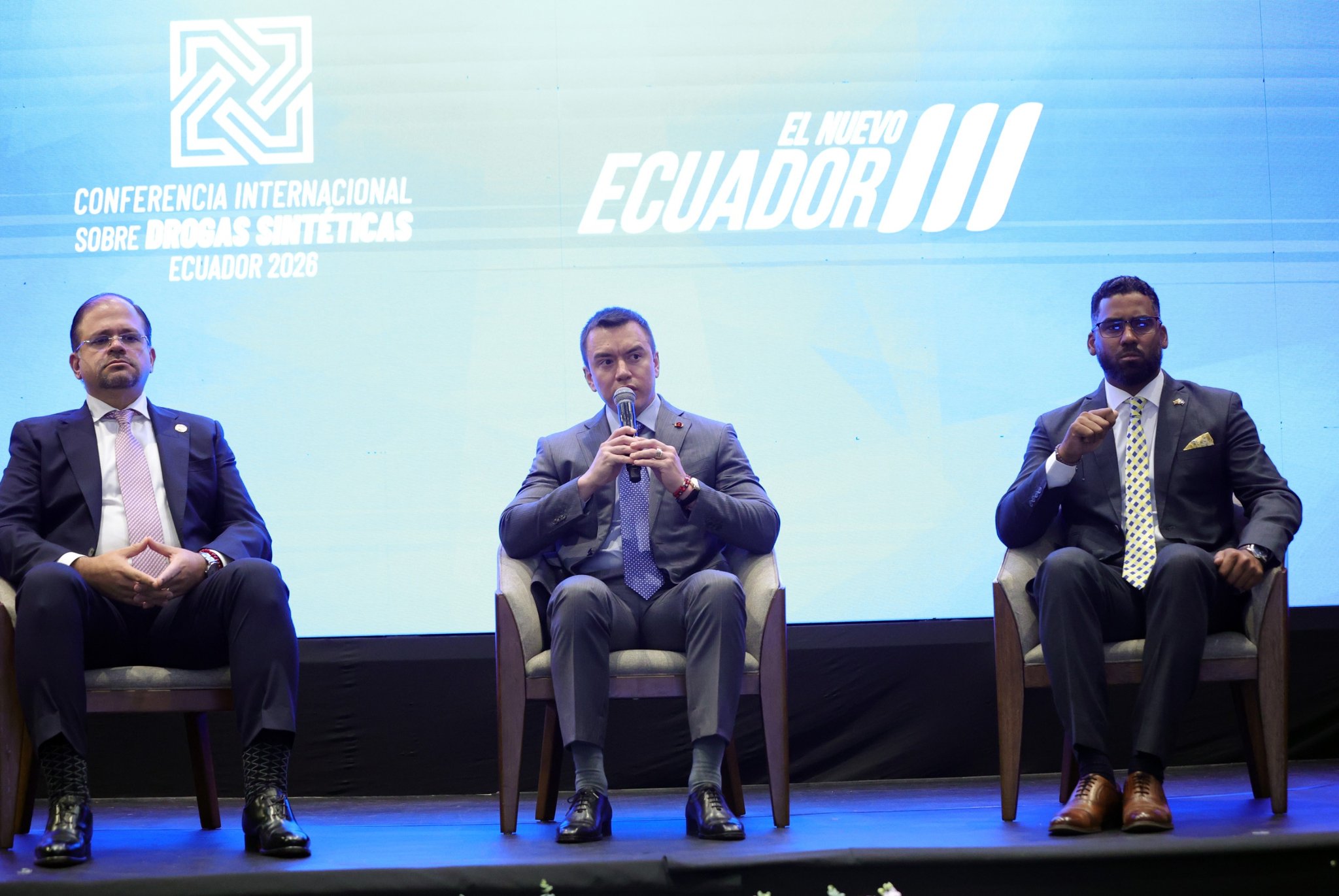 Noboa inaugura la Conferencia Internacional sobre Drogas Sintéticas