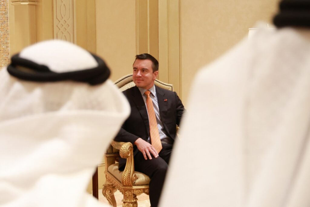 Noboa viajará a Emiratos Árabes del 1 al 5 de febrero