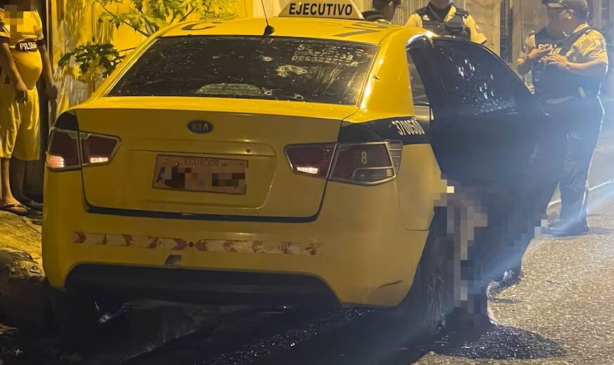 Machala: persecución y ataque armado contra taxi dejan cuatro personas asesinadas