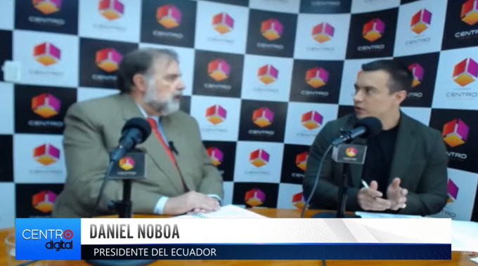 Noboa justifica alza de arancel a Colombia