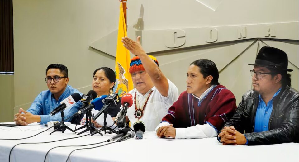 Conaie alertan riesgos en proyecto del Ejecutivo sobre minería y energía