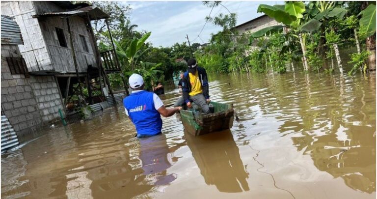 Lluvias provocan inundaciones y deslizamientos en varias provincias; hay más de 43.000 afectados