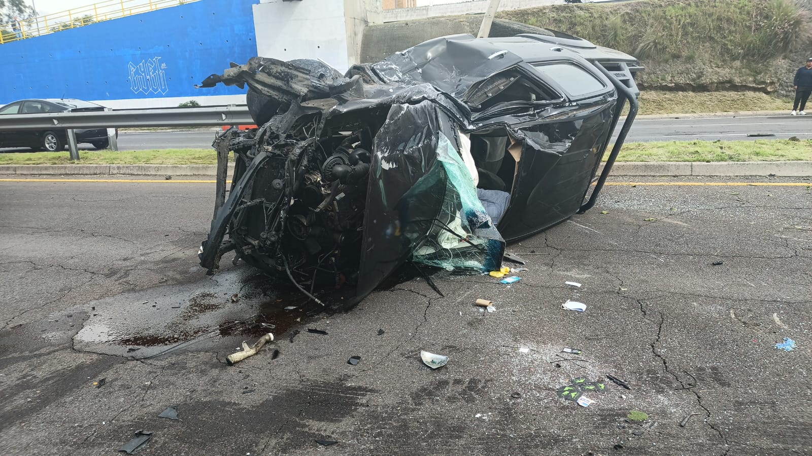 Habilitada la Ruta Viva, sentido Quito–Aeropuerto, tras siniestro de tránsito