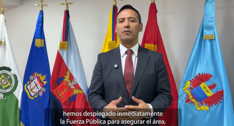 Colombia despliega Fuerza Pública en frontera con Ecuador para verificar origen de posible bomba