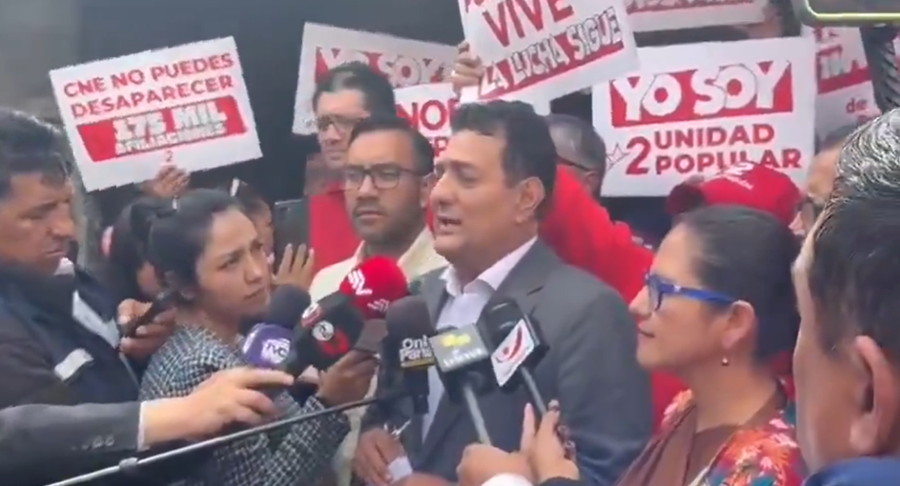 Unidad Popular pide archivar informe del CNE y denuncia intento de eliminar al partido del registro electoral