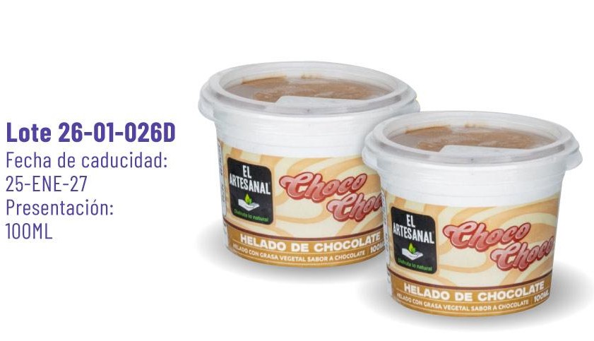 Arcsa alerta por helado contaminado con bacteria peligrosa y ordena retiro inmediato del mercado