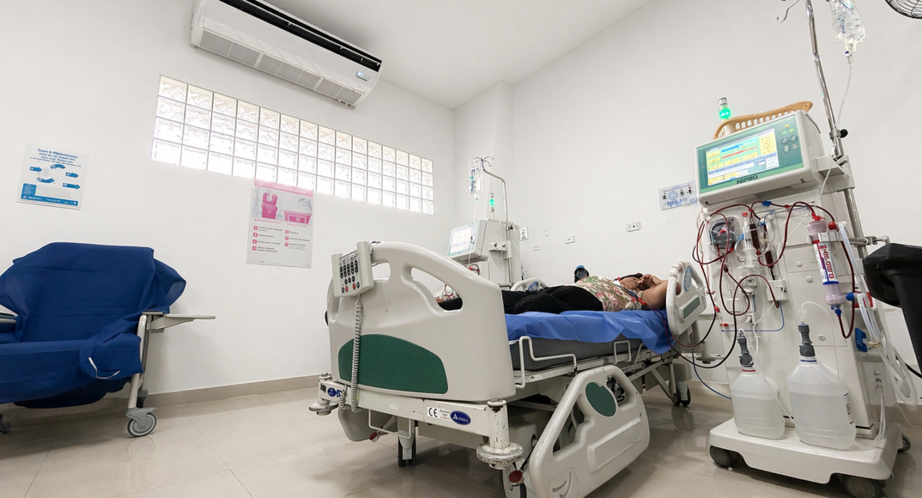 Tras las denuncias de pacientes, IESS instala aires acondicionados en área de diálisis del hospital Teodoro Maldonado Carbo