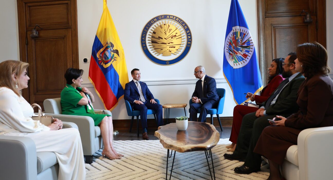 Desde la OEA, Noboa defiende control del Estado y pide mayor cooperación internacional contra narcoterrorismo