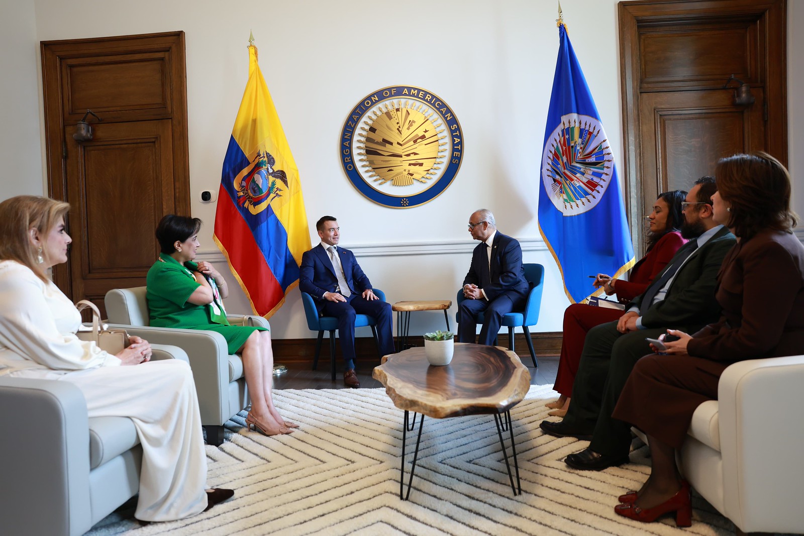 Desde la OEA, Noboa defiende control del Estado y pide mayor cooperación internacional contra narcoterrorismo