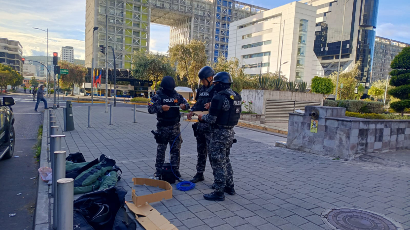 Policía desactiva artefacto explosivo en Complejo Judicial Norte