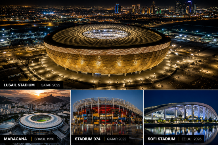 Los estadios más impresionantes, caros y futuristas de la historia de los Mundiales