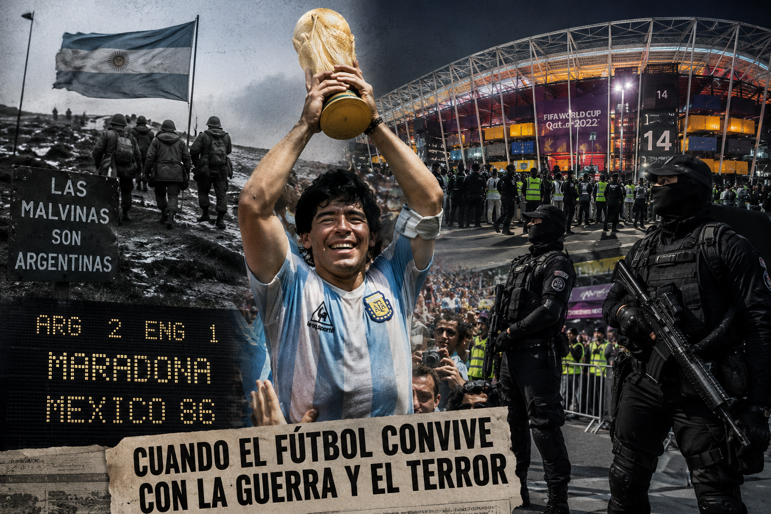 Cuando el balón rodó en medio de la tensión mundial