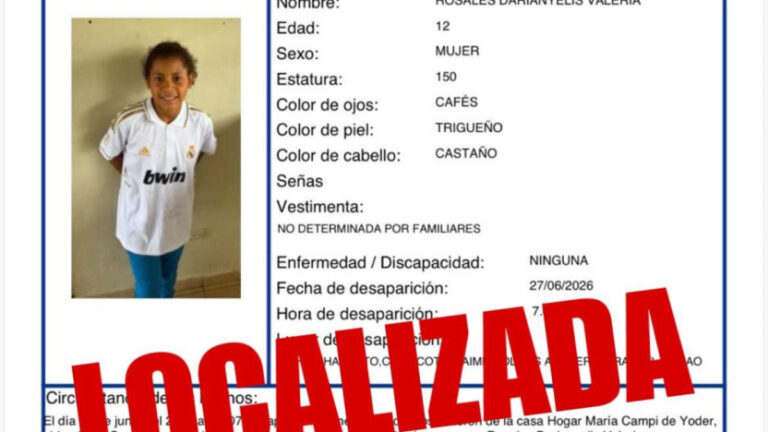 Hallan a séptima menor desaparecida en Conocoto