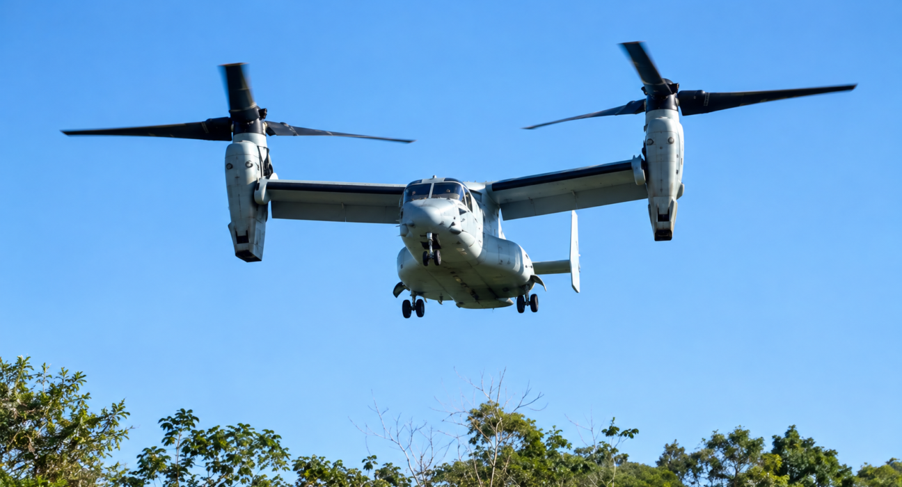 Aeronave Osprey de EE.UU. apoya operaciones militares en Alto Punino