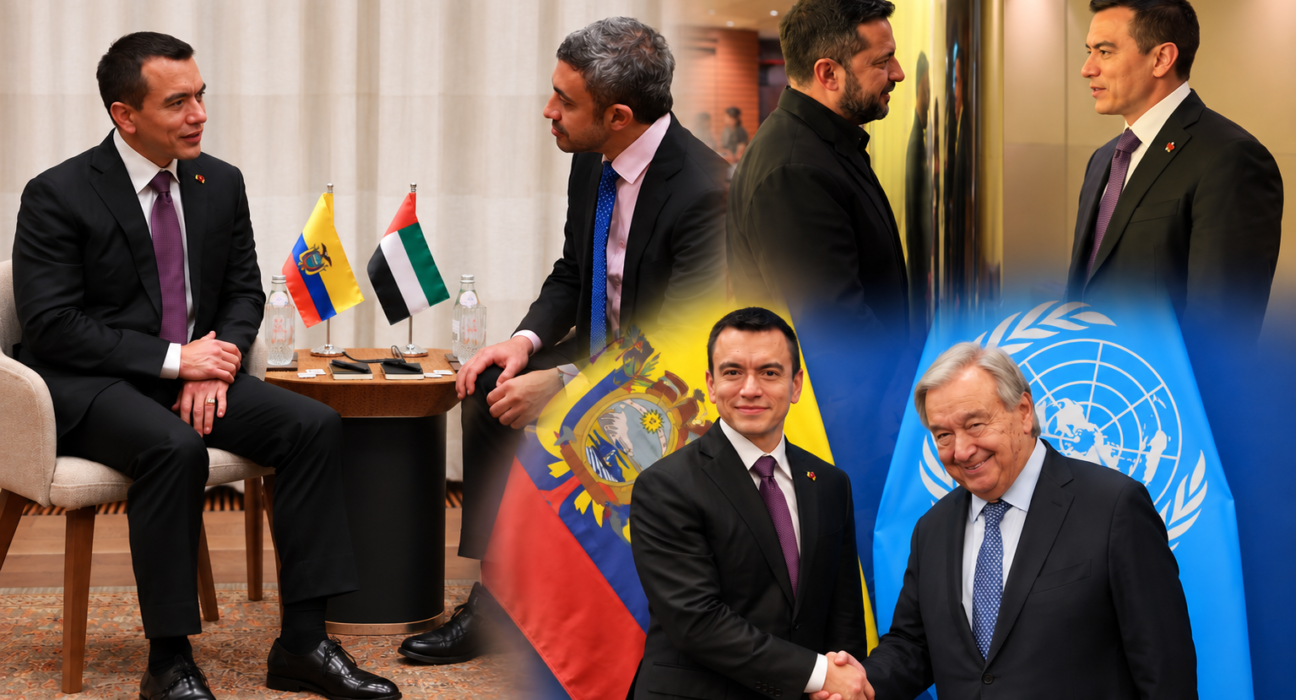 Noboa cierra agenda en ONU con reuniones sobre seguridad, inversión y cooperación