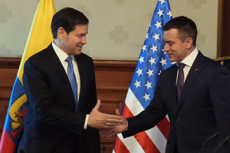 Marco Rubio y Noboa buscan reforzar cooperación en seguridad y comercio